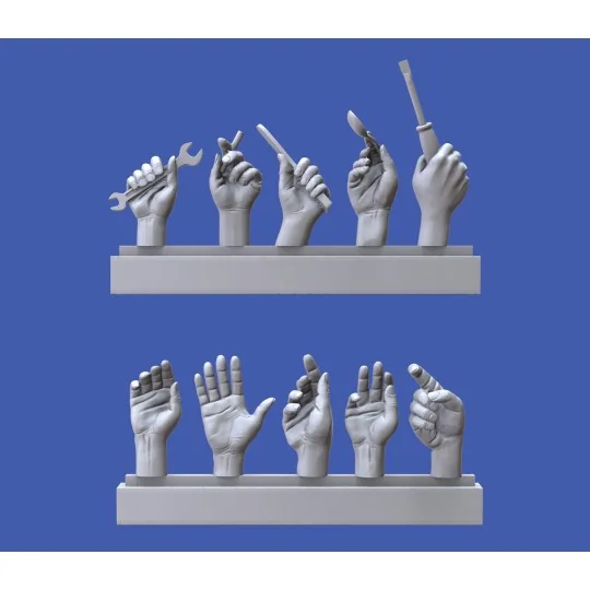 Assorted hands set No. 4, 1/16 - Royal Model RM965