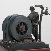 German infantry soldier eating - WWII, 1/35 - Royal Model RM972