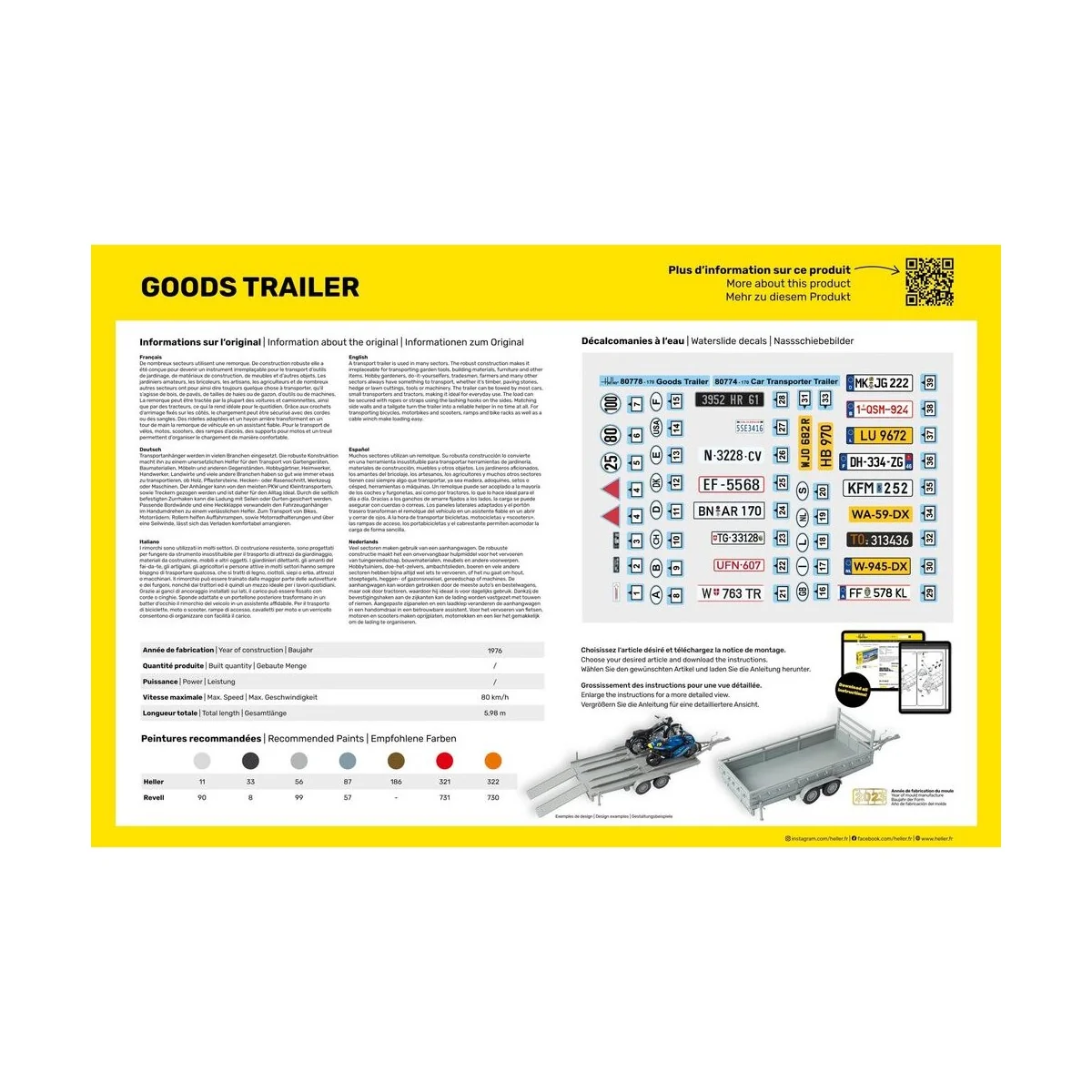 STARTER KIT Goods Trailer, 1/24 - Heller 56778 STARTER KIT Goods Trailer, 1/24 - Heller 56778