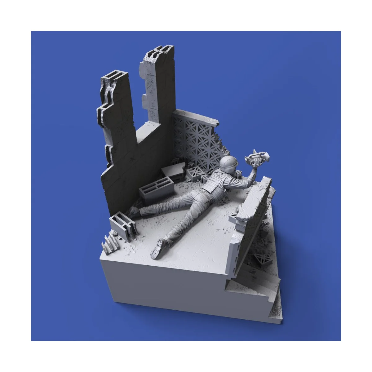 Mid orient ruin base 'cm9x9', 1/35 - Royal Model RM988