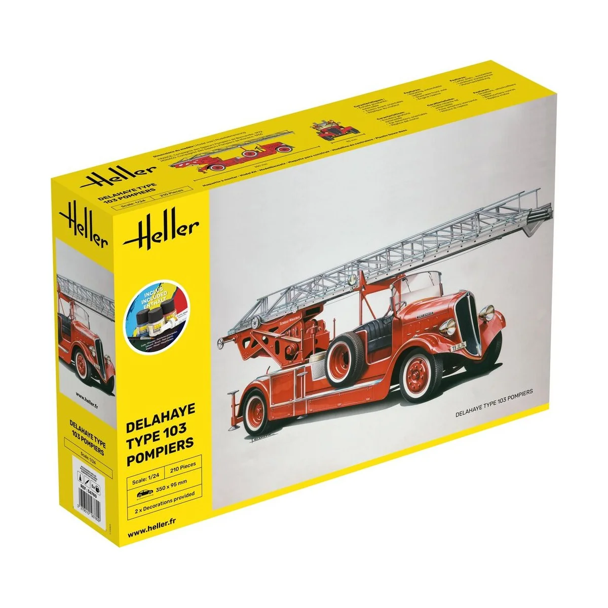 STARTER KIT Delahaye Type 103 Pompiers, 1/24 - Heller 56780