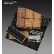 Base with 105 mm Ammo with Cases cm4x4 - Royal Model RM992