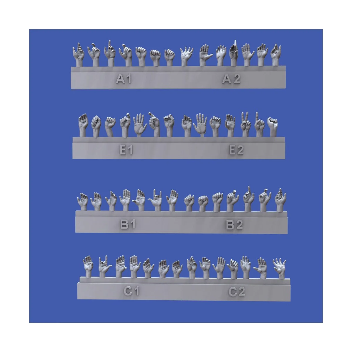 Assorted hands, 1/48 - Royal Model RM1001