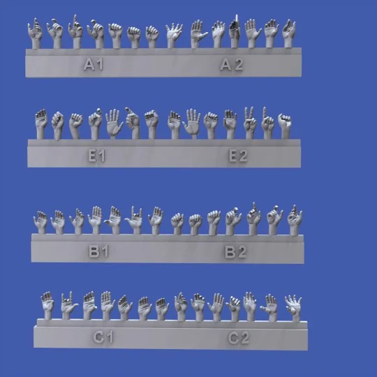 Assorted hands, 1/48 - Royal Model RM1001