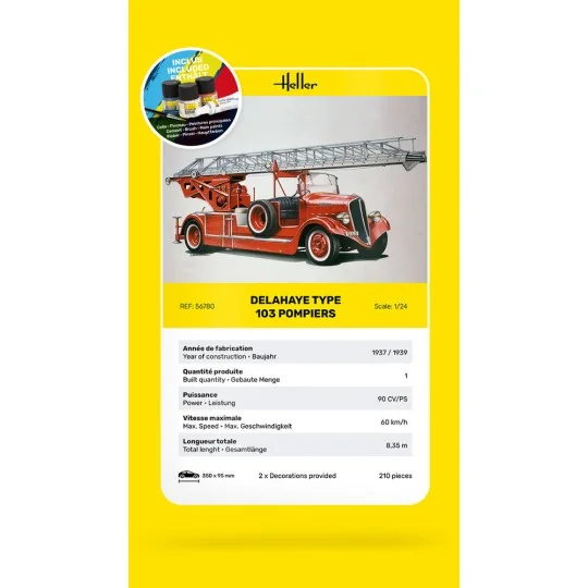 STARTER KIT Delahaye Type 103 Pompiers - Heller 56780
