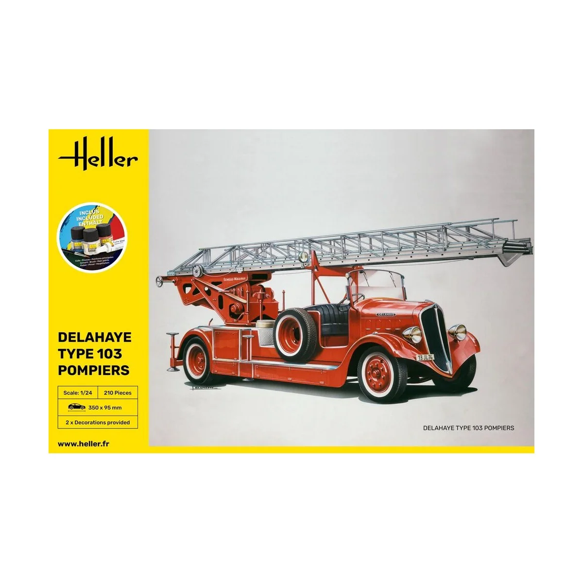 STARTER KIT Delahaye Type 103 Pompiers, 1/24 - Heller 56780