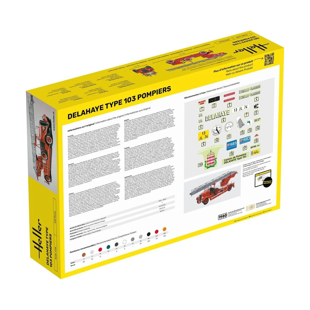 STARTER KIT Delahaye Type 103 Pompiers, 1/24 - Heller 56780