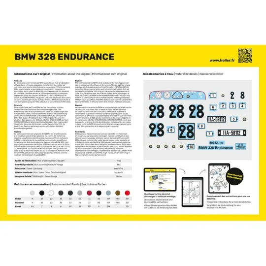 STARTER KIT 328 Endurance, 1/24 - Heller 56782