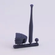 Baseball accessories set 3D printed - Royal Model RM1019