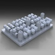 U.S. assorted bags set - WWII, 1/72 - Royal Model RM1054