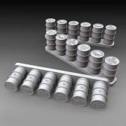 German fuel drums - WWII 18pcs. - Royal Model RM1070