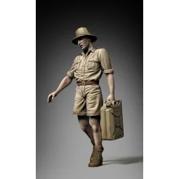 German DAK soldier holding jerrycan 3D printed - Royal Model RM1084