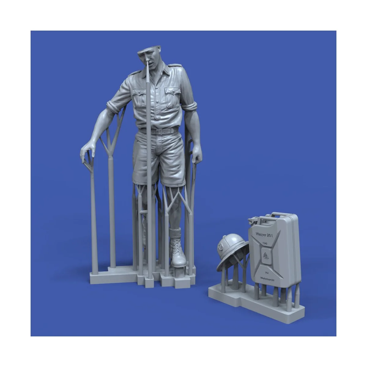 German DAK soldier holding jerrycan 3D printed, 1/35 - Royal Model ...