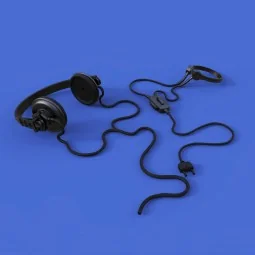German tanker head phones set-WWII 3D printed - Royal Model RM1094