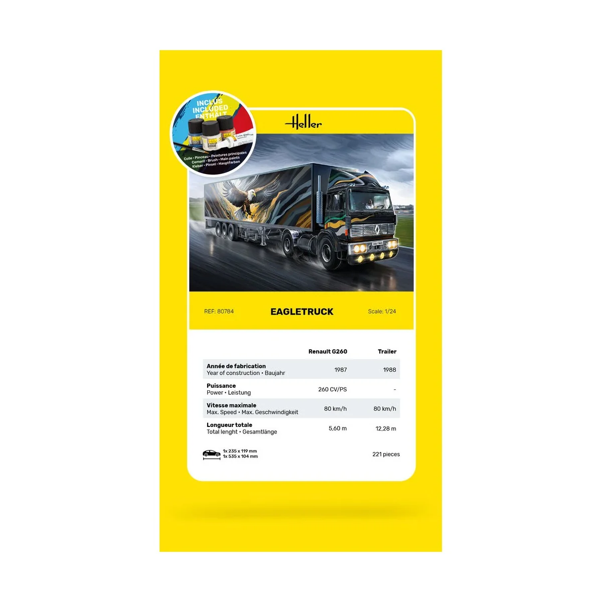 STARTER KIT Eagletruck, 1/24 - Heller 56784 STARTER KIT Eagletruck, 1/24 - Heller 56784