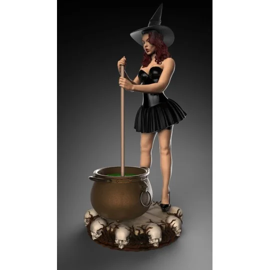 Witch Pinup Girl Halloween, 1/24 - Royal Model RM1108