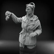 German tanker in winter dress (Tiger I cupola not included), 1/16 -...