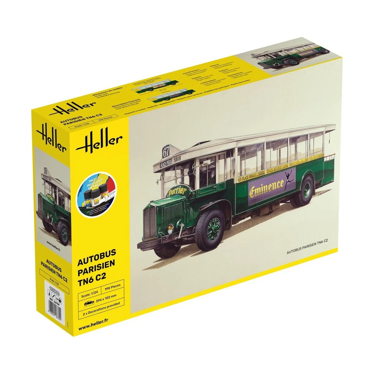 STARTER KIT Autobus TN6 C2, 1/24 - Heller 56789 STARTER KIT Autobus TN6 C2, 1/24 - Heller 56789