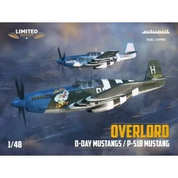 OVERLORD: D-DAY MUSTANGS / P-51B MUSTANG DUAL COMBO 1/48 EDUARD-LIM...