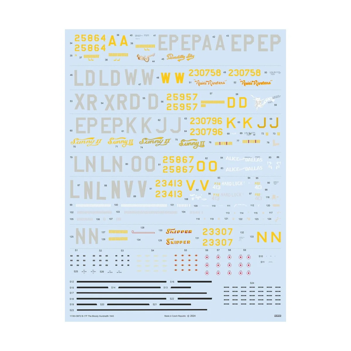 The Bloody Hundredth 1943, B-17F - Eduard Plastic Kits 11183