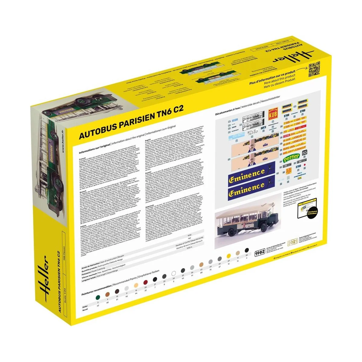 STARTER KIT Autobus TN6 C2, 1/24 - Heller 56789 STARTER KIT Autobus TN6 C2, 1/24 - Heller 56789