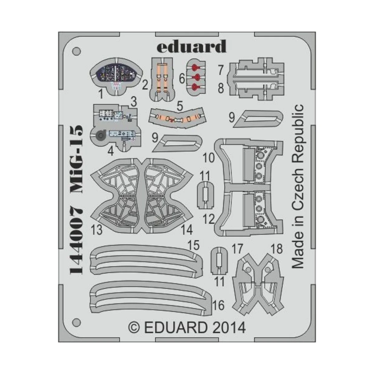 MiG-15 for Eduard, 1/144 - Eduard Accessories 144007