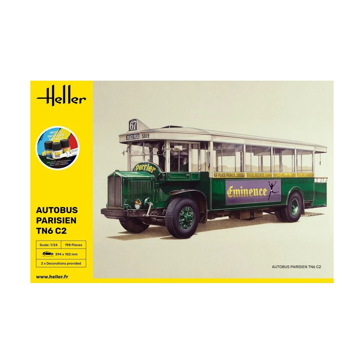 STARTER KIT Autobus TN6 C2, 1/24 - Heller 56789 STARTER KIT Autobus TN6 C2, 1/24 - Heller 56789