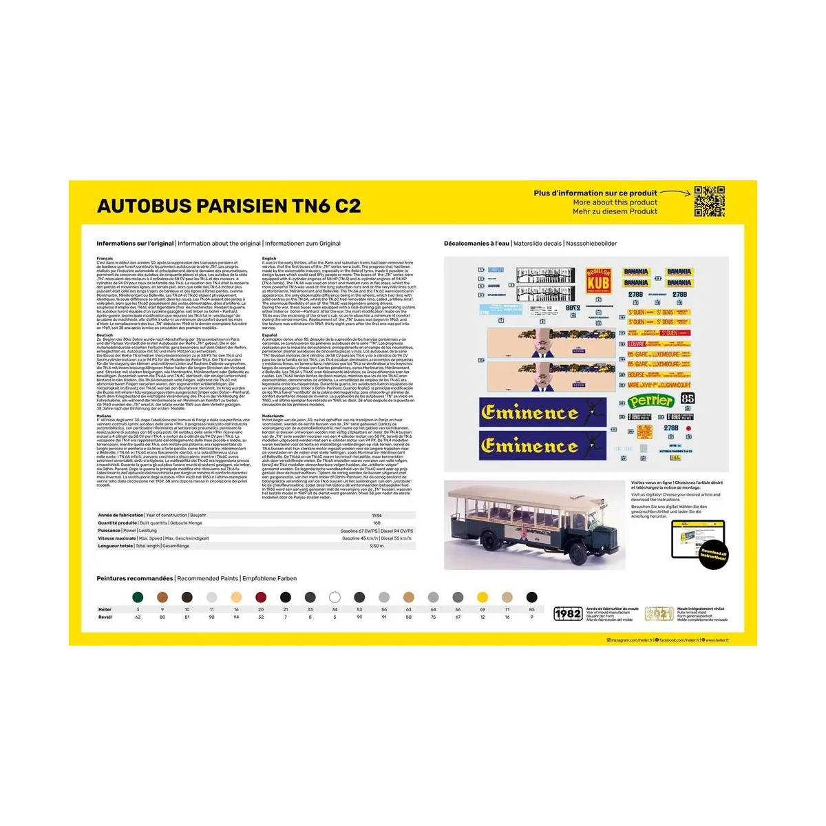 STARTER KIT Autobus TN6 C2, 1/24 - Heller 56789 STARTER KIT Autobus TN6 C2, 1/24 - Heller 56789