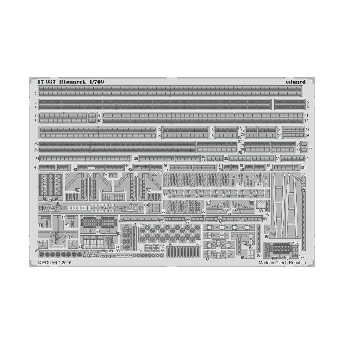 Bismarck 1/700 STEEL for Revell - Eduard Accessories 17037