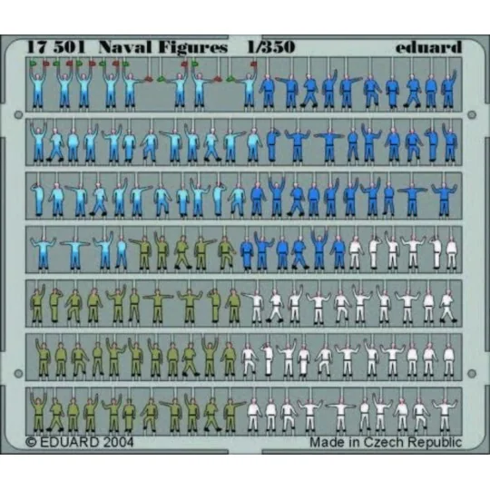 Marine Figuren bemalt Fotoätzsatz, 1/350 - Eduard Accessories 17501 Marine Figuren bemalt Fotoätzsatz, 1/350 - Eduard Accessories 17501