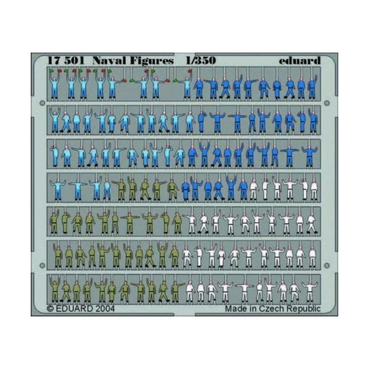 Marine Figuren bemalt Fotoätzsatz, 1/350 - Eduard Accessories 17501 Marine Figuren bemalt Fotoätzsatz, 1/350 - Eduard Accessories 17501