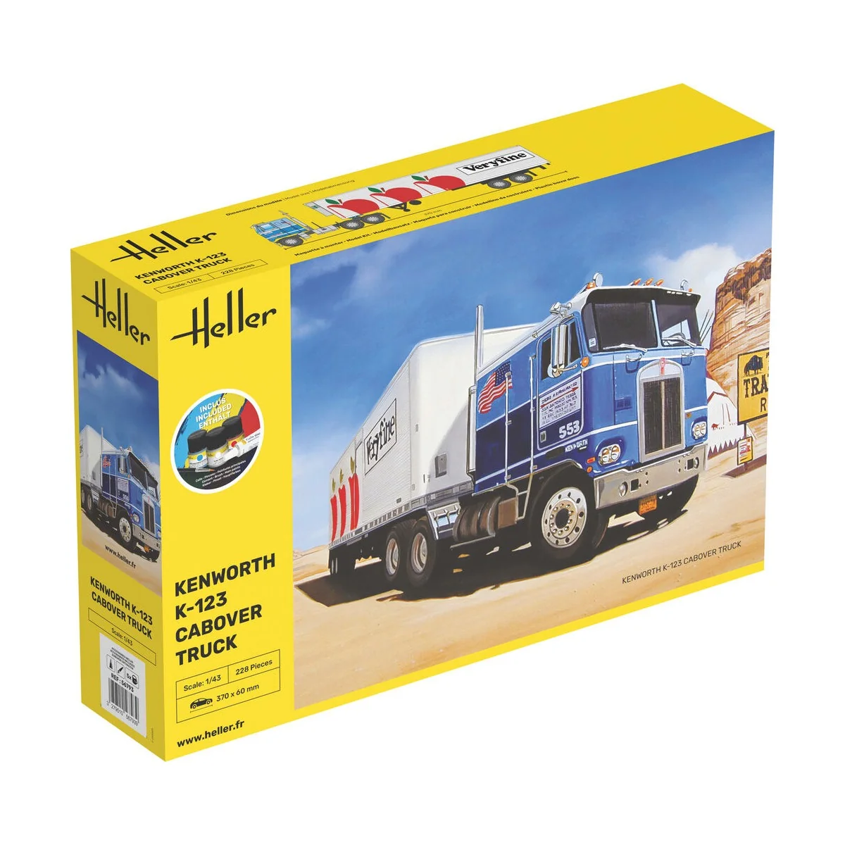 STARTER KIT Kenworth K-123 Cabover Truck, 1/43 - Heller 56793
