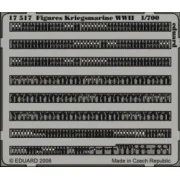 Figures Kriegsmarine WWII, 1/700 - Eduard Accessories 17517 Figures Kriegsmarine WWII, 1/700 - Eduard Accessories 17517