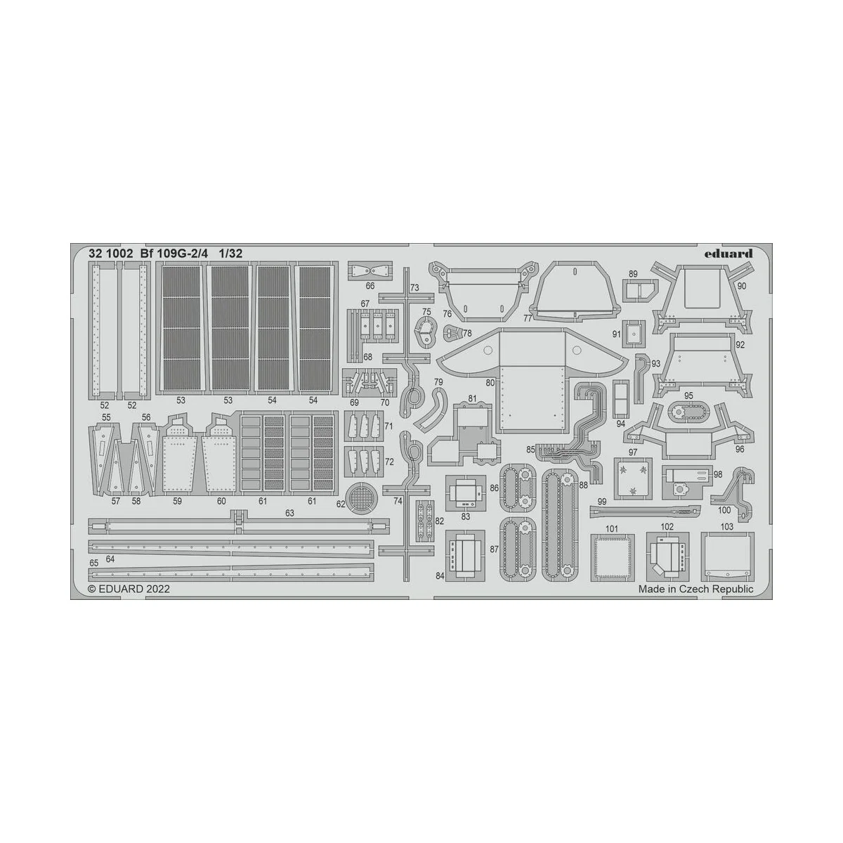 Bf 109G-2/4 for REVELL, 1/32 - Eduard Accessories 321002