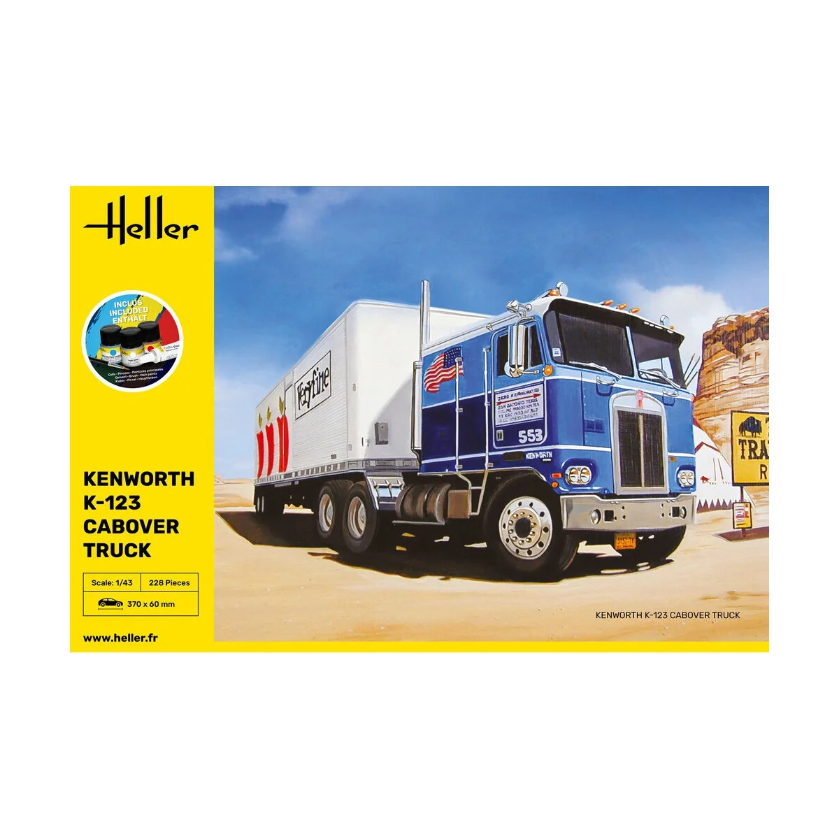 STARTER KIT Kenworth K-123 Cabover Truck, 1/43 - Heller 56793