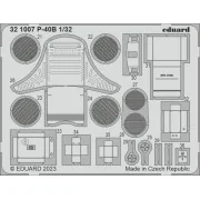 P-40B 1/32 GREAT WALL HOBBY, 1/32 - Eduard Accessories 321007