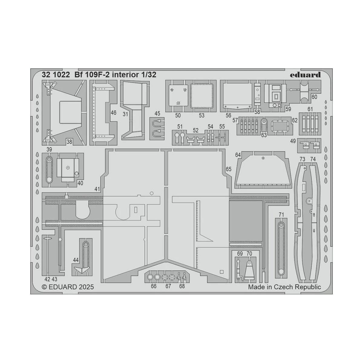Bf 109F-2 HOBBY 2000 / HASEGAWA - Eduard Accessories 321022