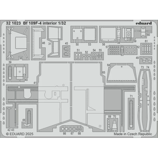 Bf 109F-4 HOBBY 2000 / HASEGAWA, 1/32 - Eduard Accessories 321023