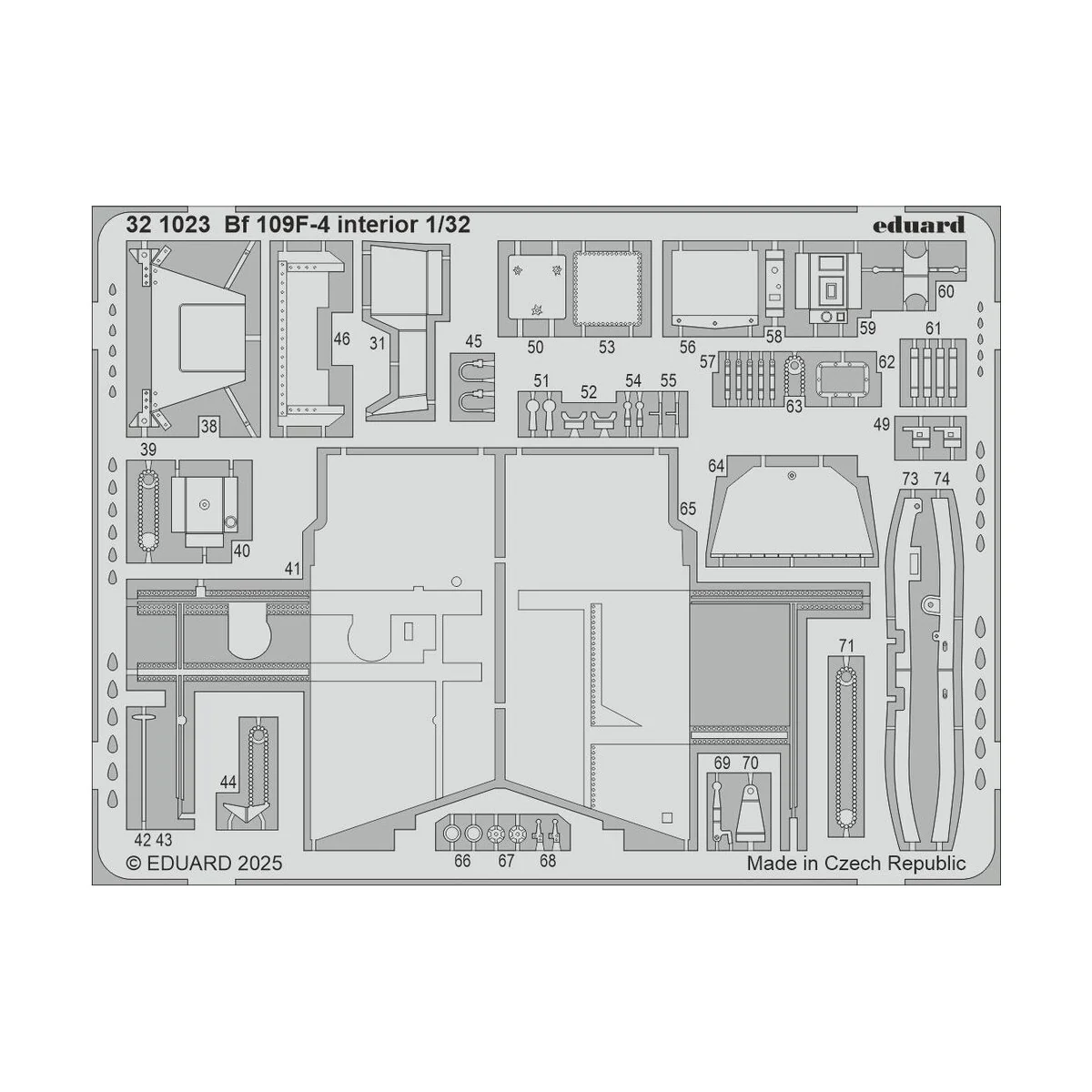 Bf 109F-4 HOBBY 2000 / HASEGAWA, 1/32 - Eduard Accessories 321023
