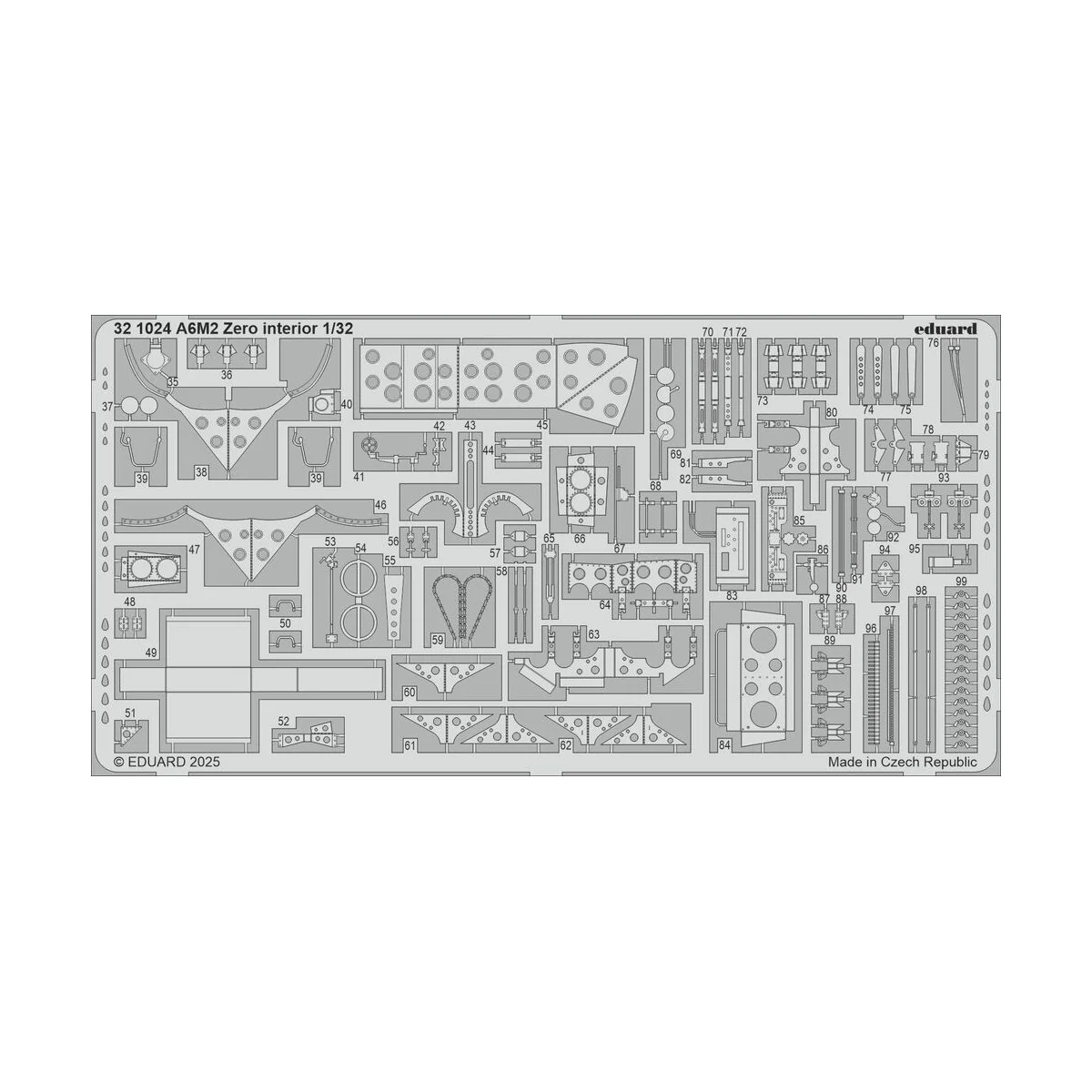 A6M2 Zero interior TAMIYA - Eduard Accessories 321024