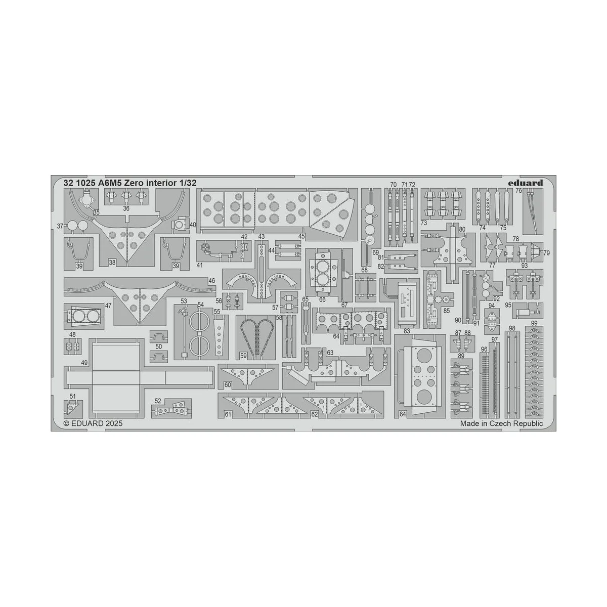 A6M5 Zero interior TAMIYA - Eduard Accessories 321025