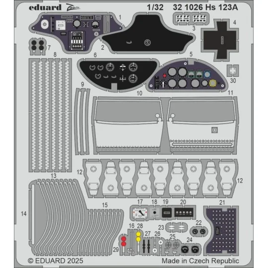 Hs 123A 1/32 for ICM, 1/32 - Eduard Accessories 321026