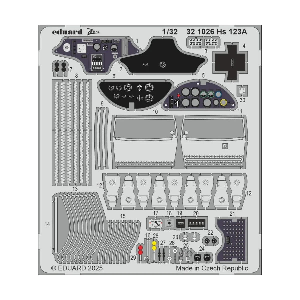 Hs 123A 1/32 for ICM - Eduard Accessories 321026