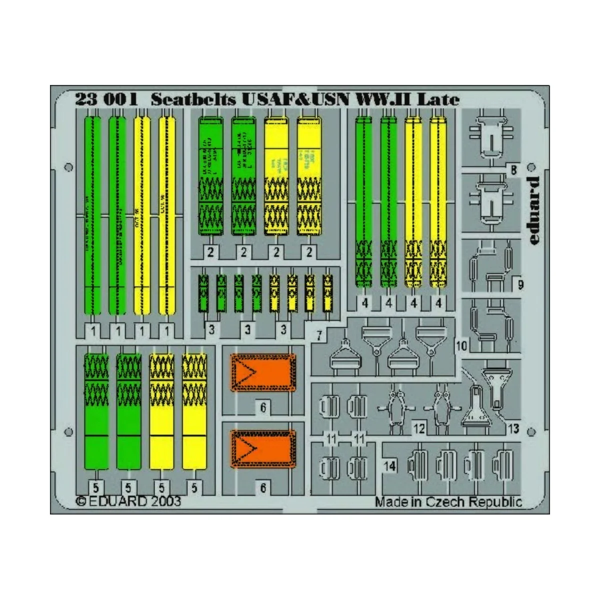 Seatbelts USAF & USN WW II, 1/24 - Eduard Accessories 23001