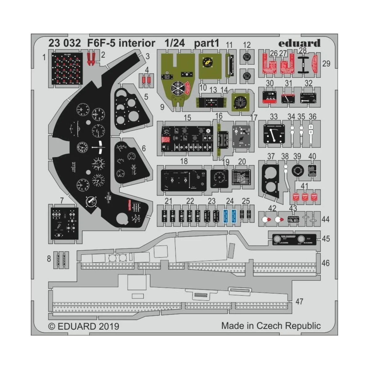 F6F-5 interior for Airfix - Eduard Accessories 23032