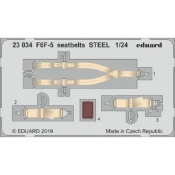 F6F-5 seatbelts STEEL for Airfix - Eduard Accessories 23034