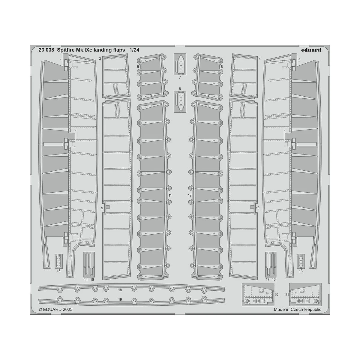 Spitfire Mk.IXc landing flaps 1/24 AIRFIX - Eduard Accessories 23038