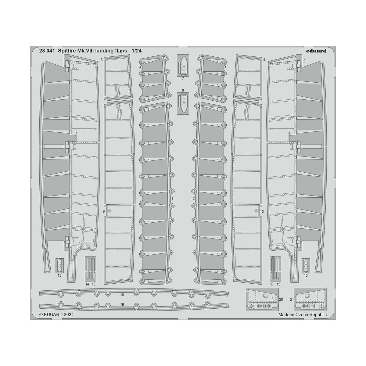 Spitfire Mk.VIII landing flaps AIRFIX - Eduard Accessories 23041