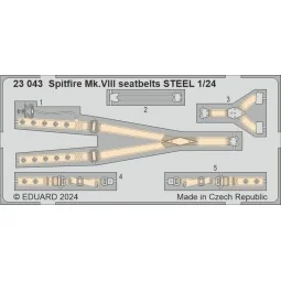 Spitfire Mk.VIII seatbelts STEEL AIRFIX - Eduard Accessories 23043