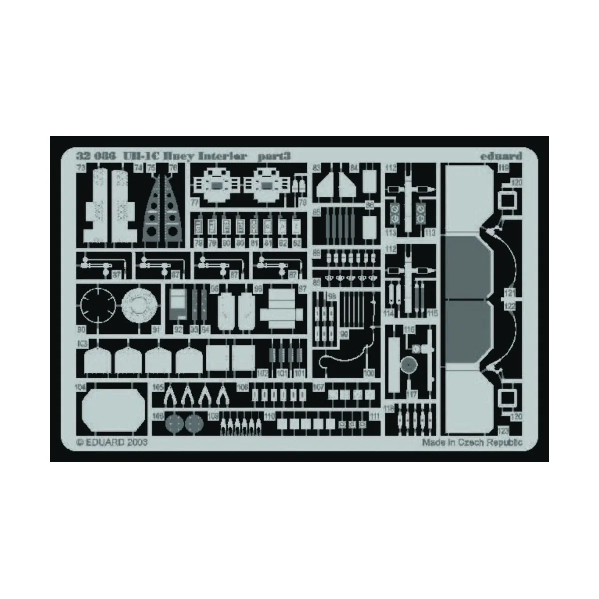 UH-1C Huey interior, 1/35 - Eduard Accessories 32086